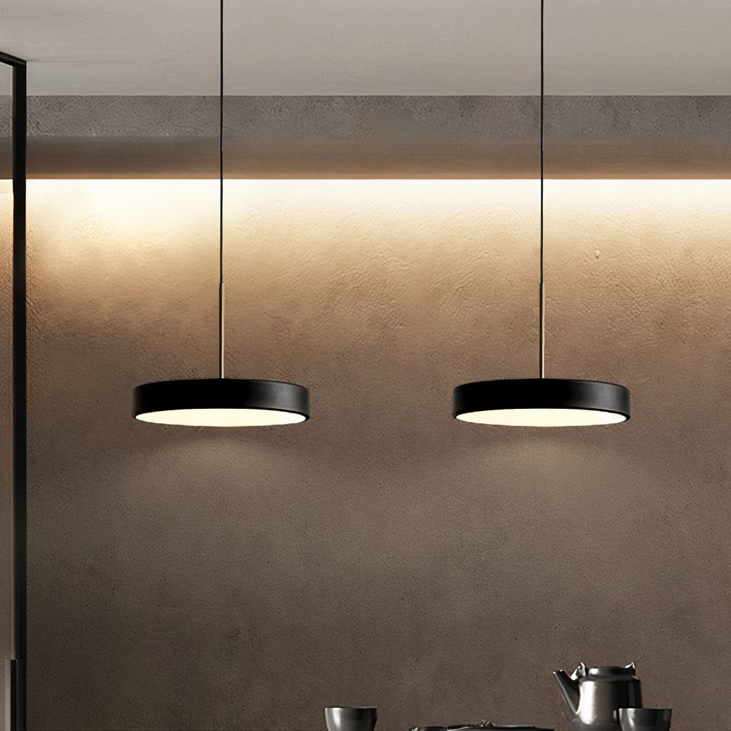 Suspension disque moderne LED dimmable pour salle à manger
