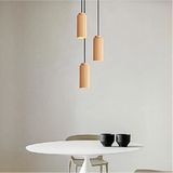 Suspension Colorée Cylindrique Style Scandinave LED Métal Salon