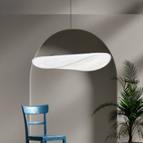 Suspension Tissu Japonaise LED Blanche pour Salon