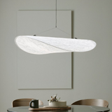 Suspension Tissu Japonaise LED Blanche pour Salon