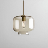 Suspension LED en Verre Fumé Design Moderne Salle À Manger