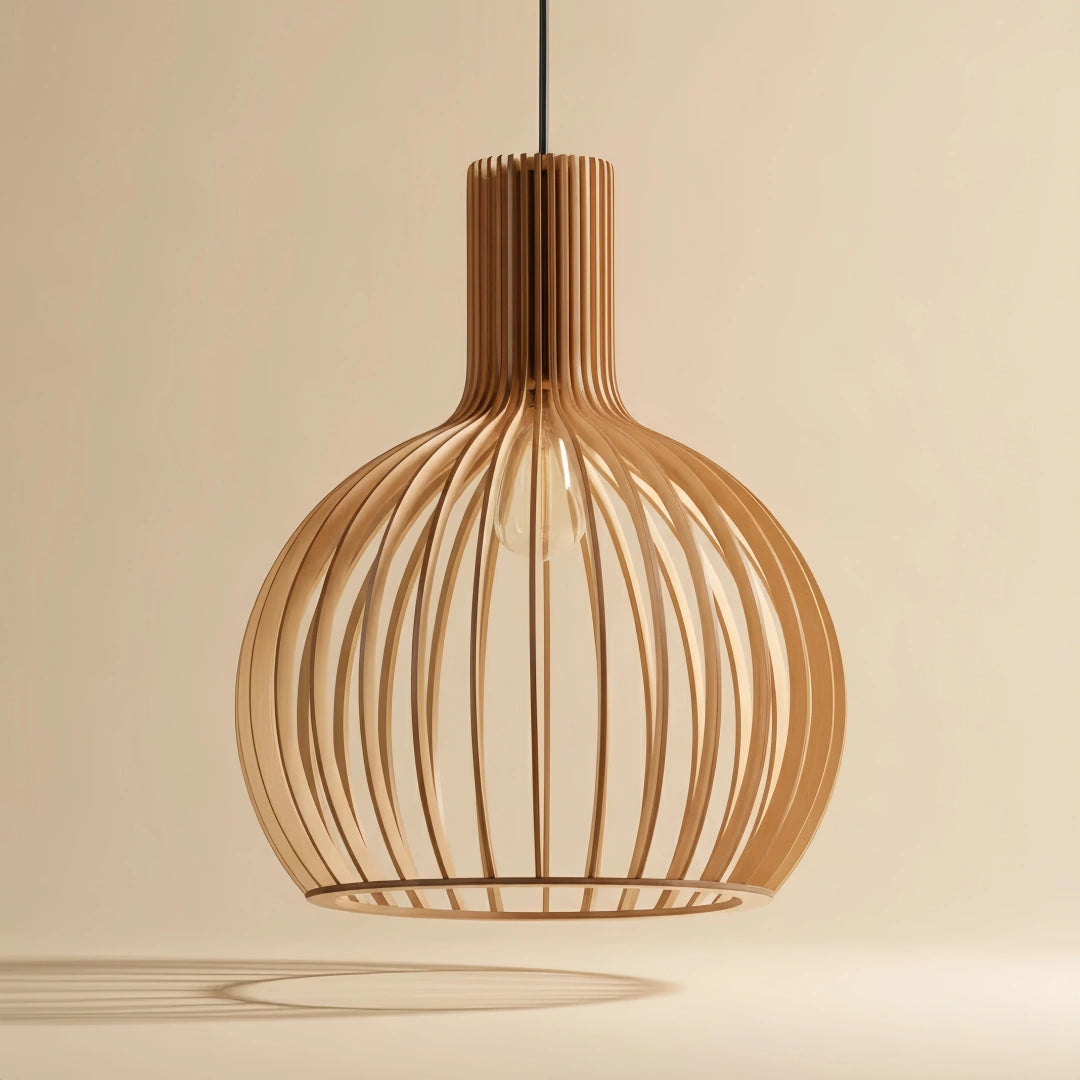 suspension en bois scandinave pour salle à manger